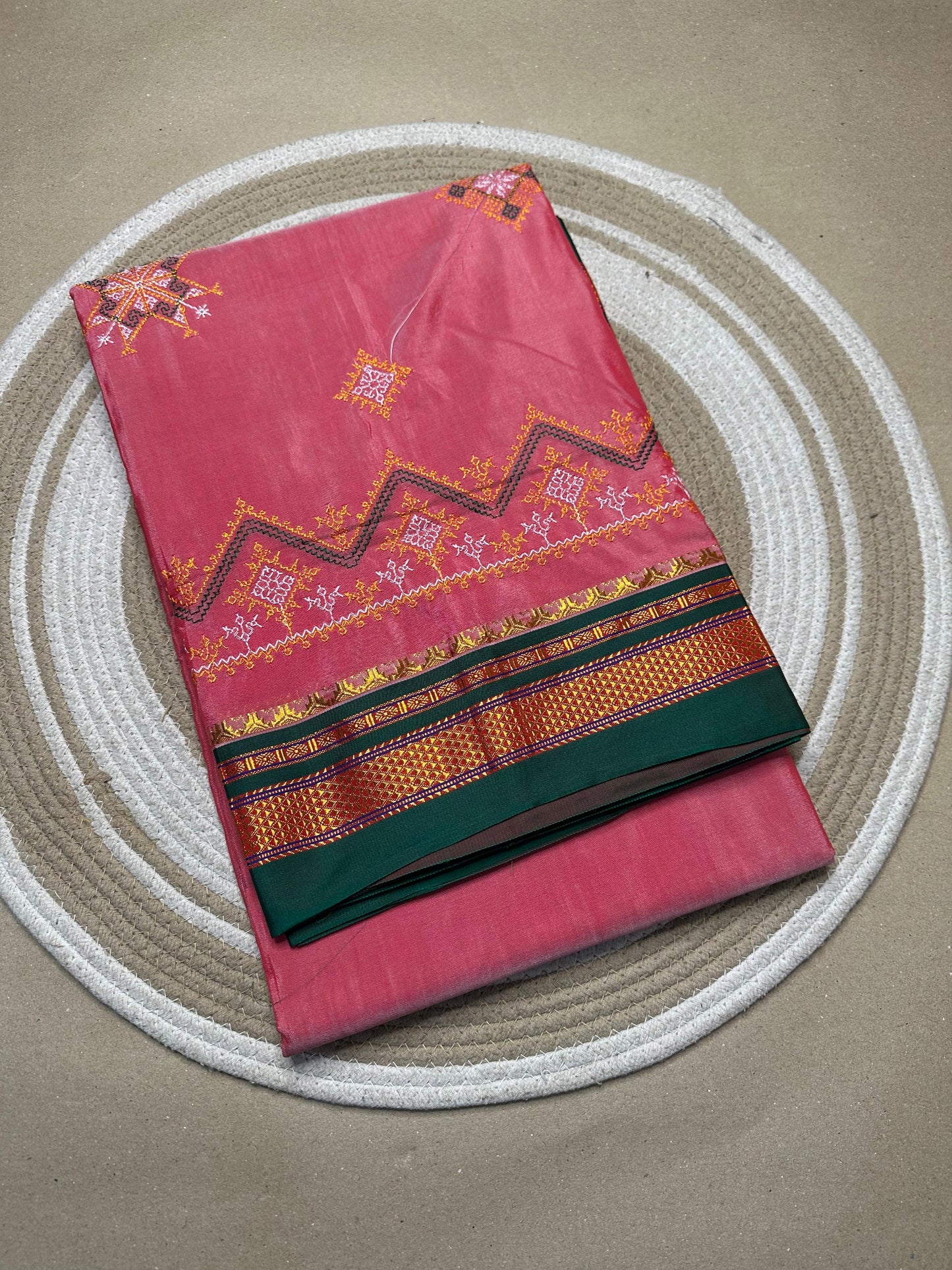 Kasvitha | Kasuti Work on Cotton Saree