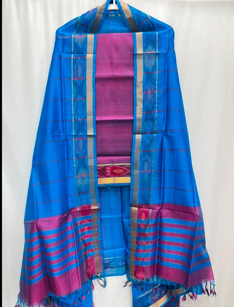 Firdousia | Mangalagiri-Pattu-Dress-Material