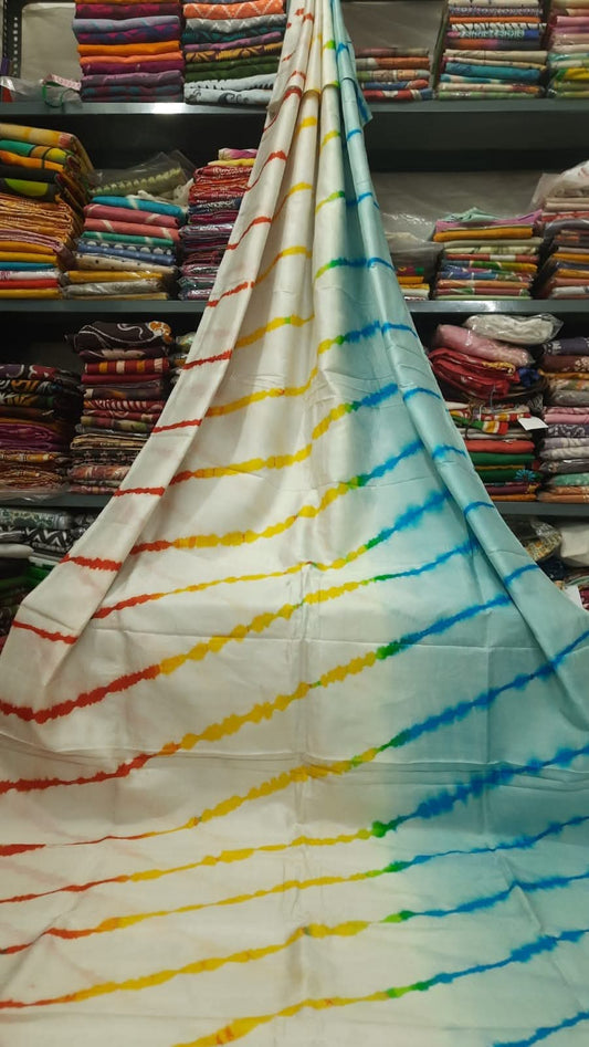 Murshidabad Pure Silk
 Dye Shivori Work Sarees 
With Blouse Piece 