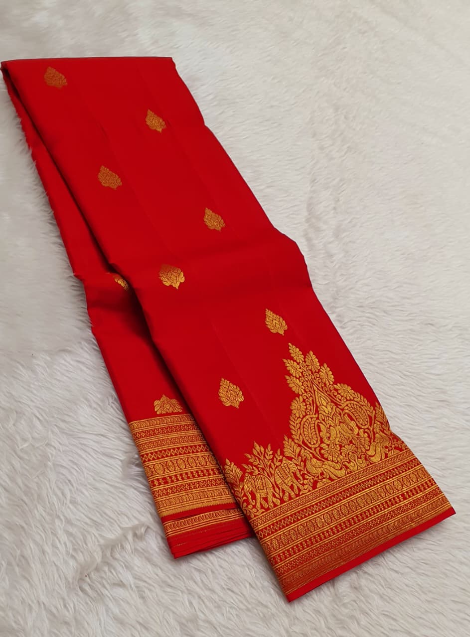 Bhushri | 2G Kanjeevaram Pure silk saree