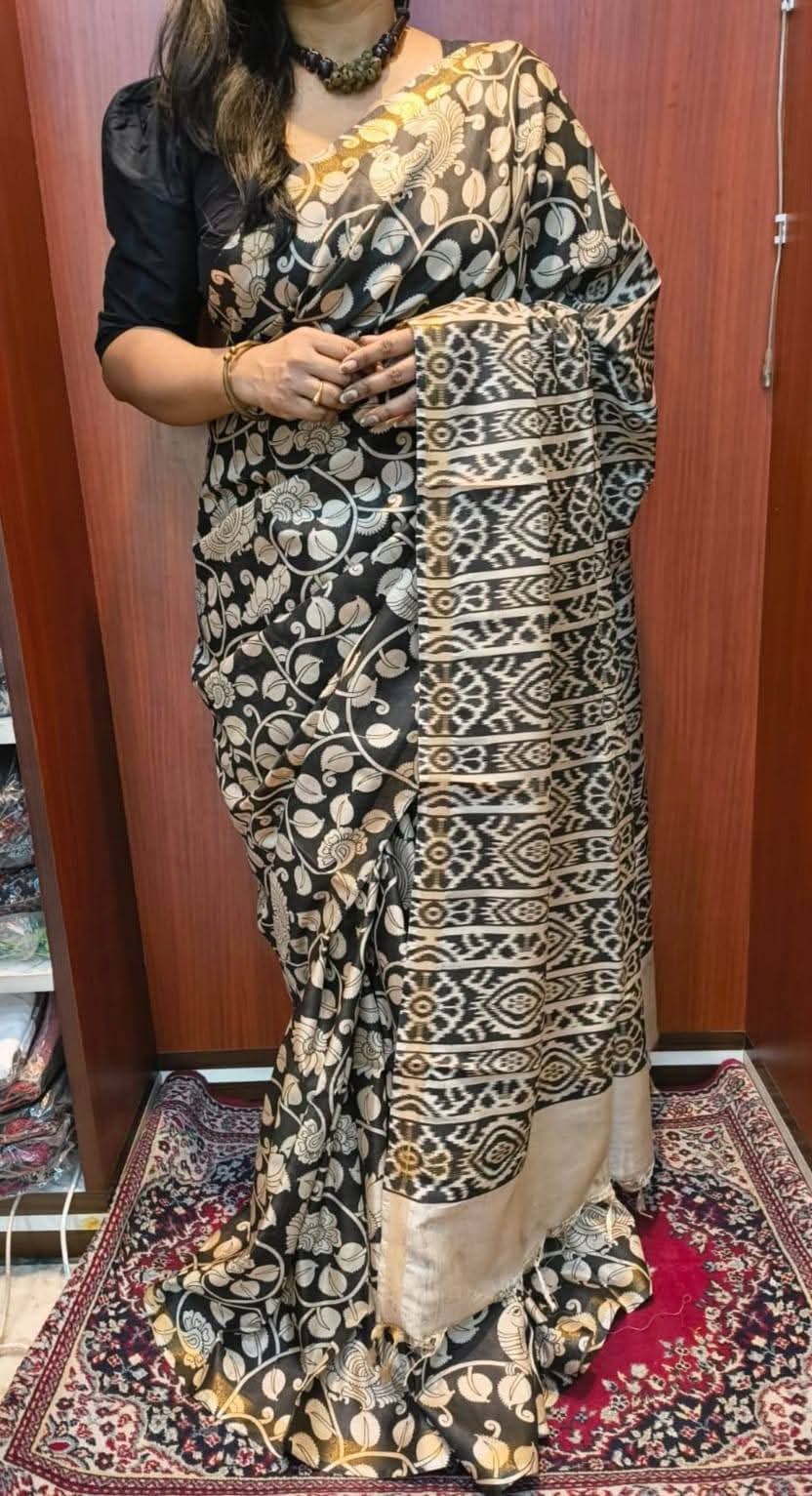 Manquira | Mangalagiri Screen Printed Saree