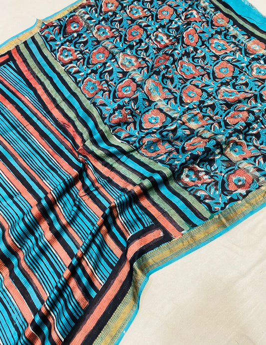 Makshi | Block prints on cotton silk