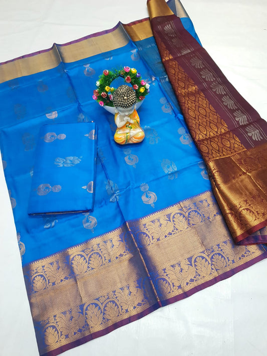 🌹uppada pattu🌹
💐🌹 Kanchi border Kalanjali buta sarees 
 🌹Good quality 💐👌👌👌
 Fabric: uppada pattu/pattu 💐💐
