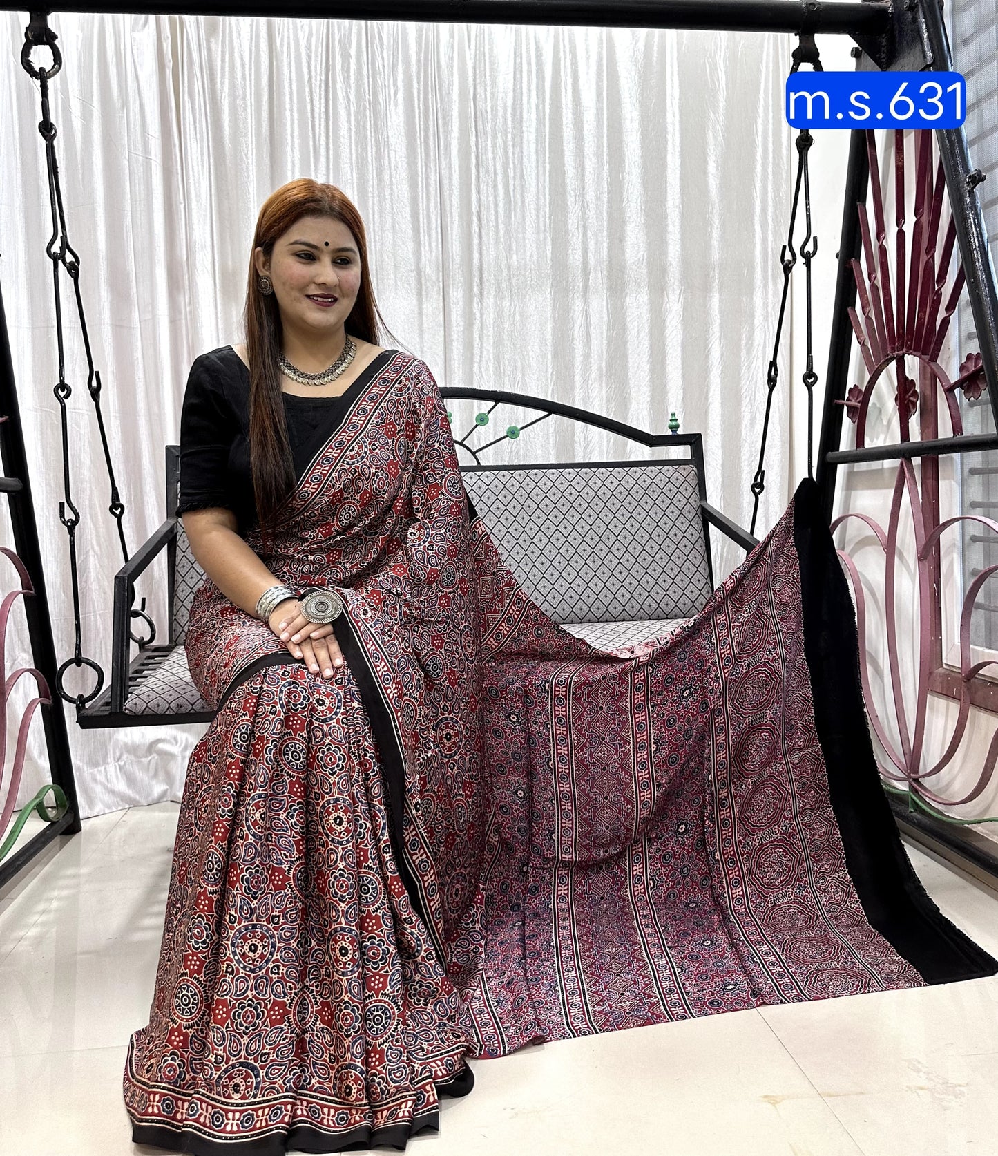 Nirmal | Ajrakh Prints on modal Silk