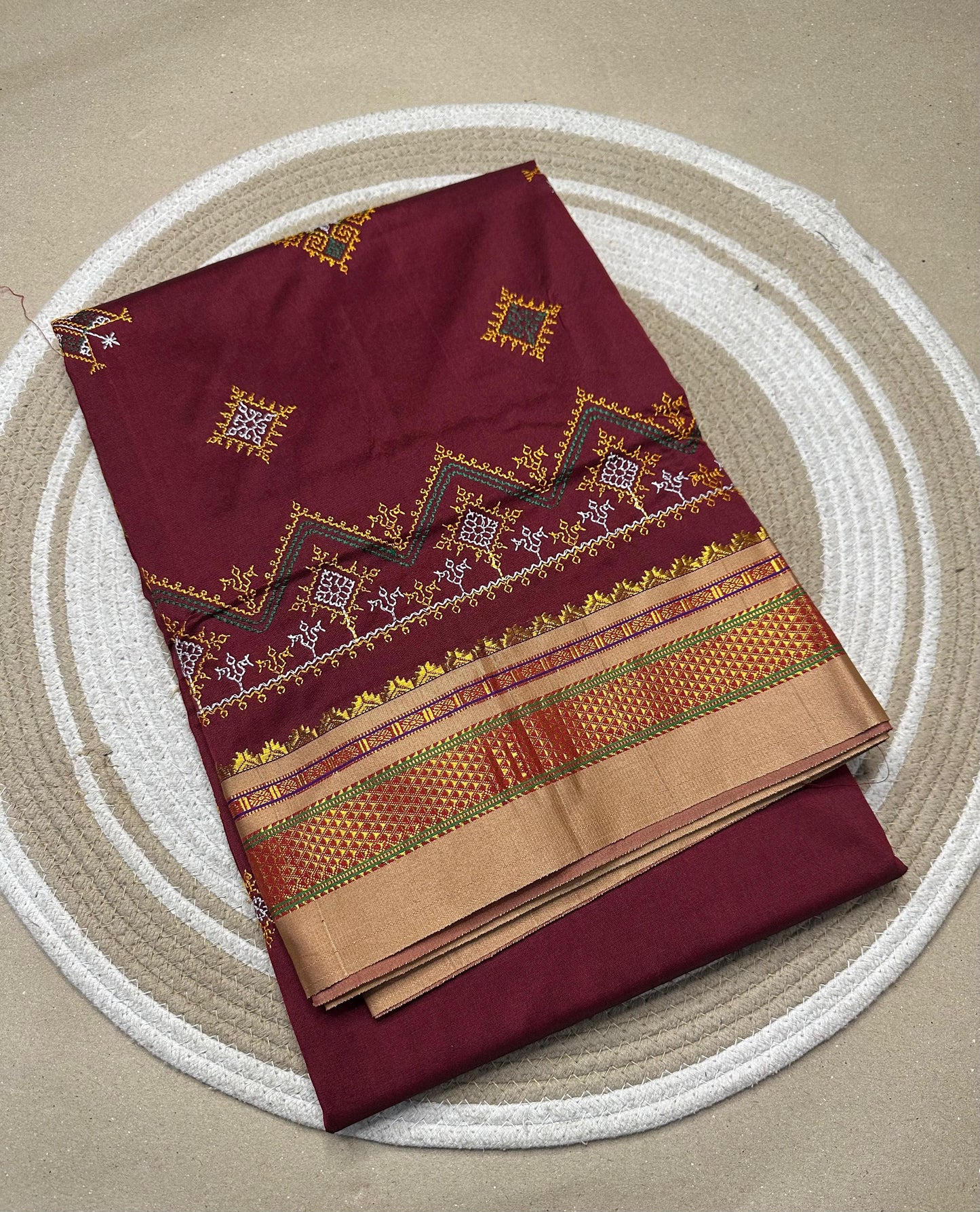 Kasya | Kasuti Work on Cotton Saree