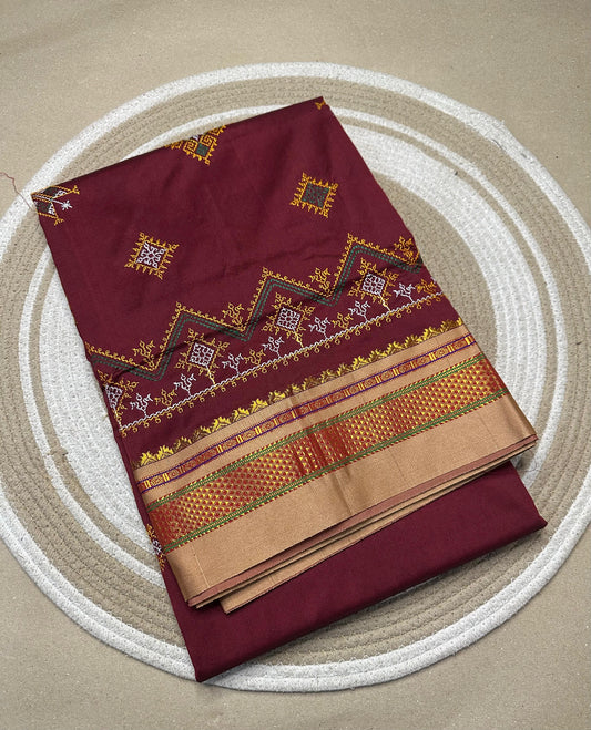 Kasya | Kasuti Work on Cotton Saree