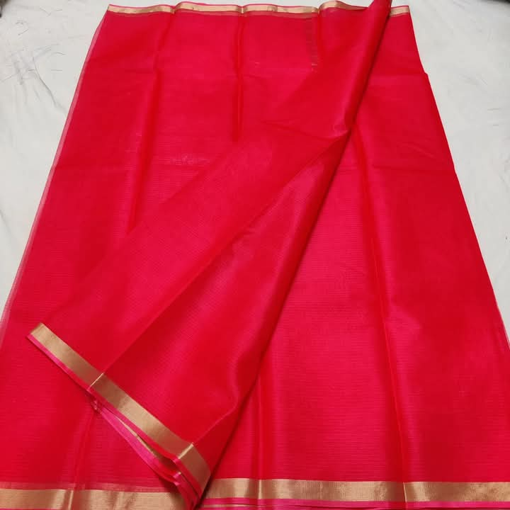 Gulaabi | Plain Kota Doria Sarees