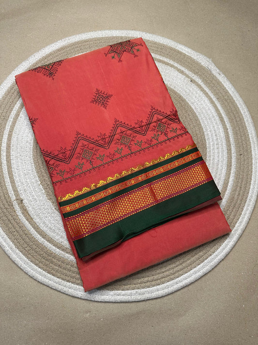 Kasruti | Kasuti Work on Cotton Saree