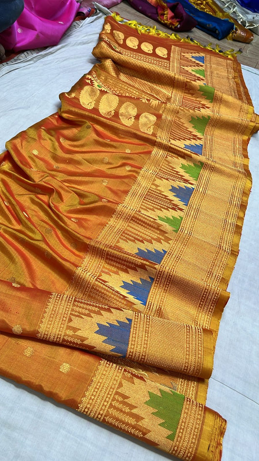 ✨✨Pure Gadwal Traditional
           Meenakari turning
           Border Pattu Sarees ✨✨