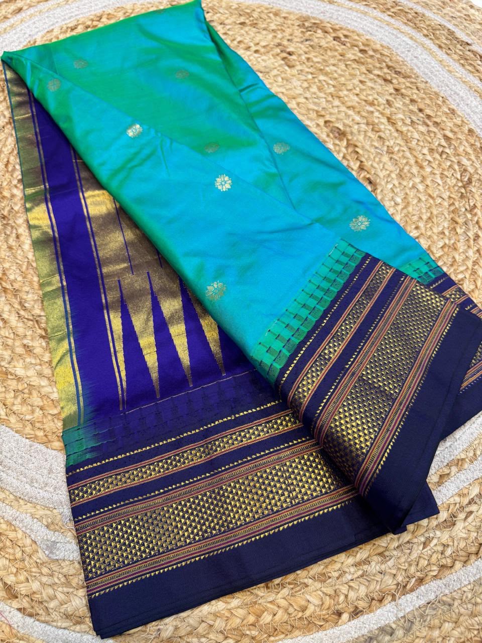 *All New Colours* 

*Exclusive silk ilkal saree*
*Pure silk korvai temple border* with *body butta* design superior quality ilkal saree & contrast blouse 
6.10mtrs length 
Full body pure silk 
Border, pallu & blouse semi silk
