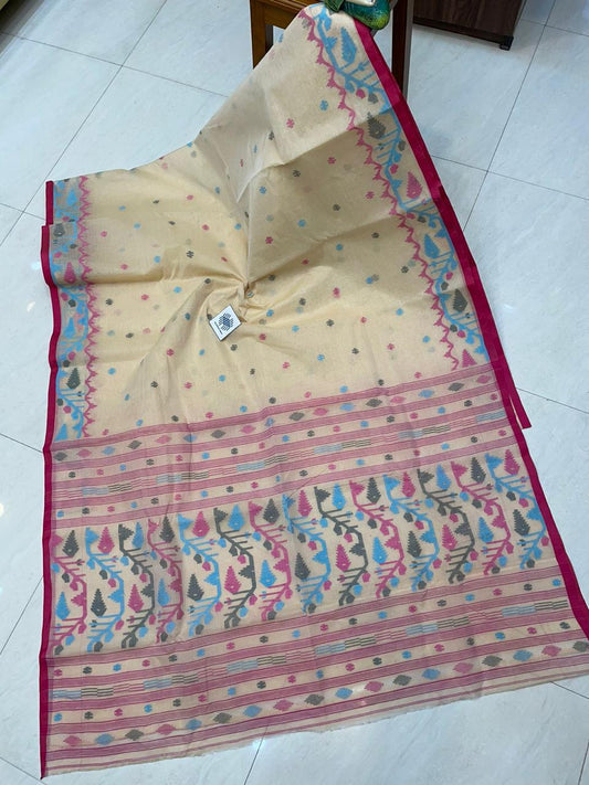 Jagruti | handwoven Cotton Needlework jamdani saree