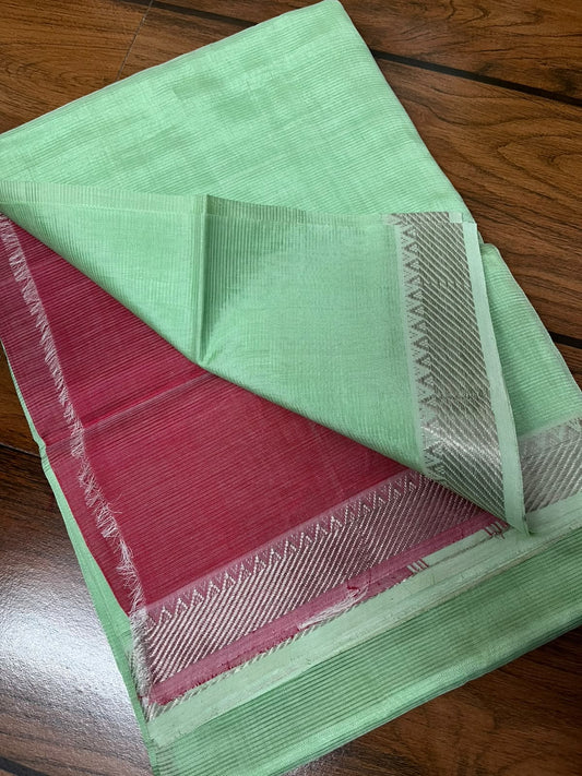 MANGALAGIRI pattu sarees
 with nizam border sarees.

Contrast blouse and pallu.