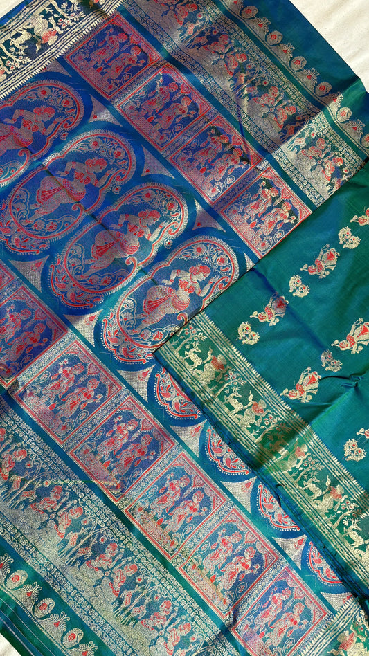 Swarnachari Saree, Silk with blouse piece with silkmark