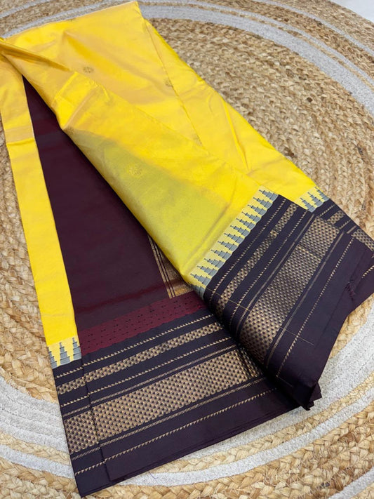 *All New Colours* 

*Exclusive silk ilkal saree*
*Pure silk korvai temple border* with *body butta* design superior quality ilkal saree & contrast blouse 
6.10mtrs length 
Full body pure silk 
Border, pallu & blouse semi silk

