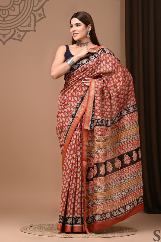 Meham | Block prints on cotton silk