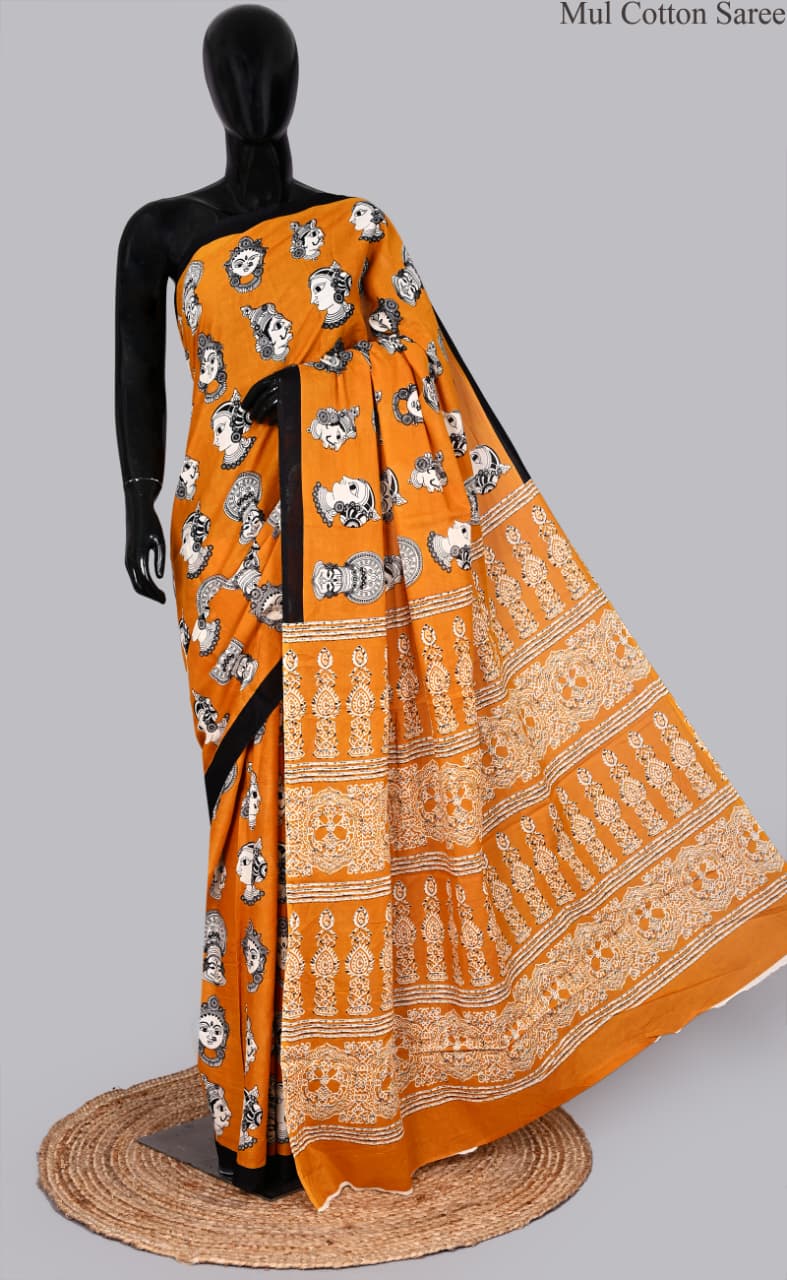 premium Traditional Mulmul CottonBeautiful Pure Soft Mulmul Cotton Sarees available*
Size: 6.30 mtr with blouse 
