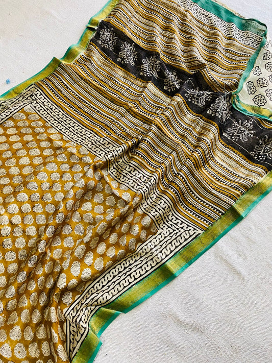 Let’s Wear #ethicallymade✅
🍁Beautifully Crafted Maheshwari Silk Saree  collection🍁
 Specially Designed in Bagru  jahota rapid dabu hand block print
100% Natural Dye
Fabric : Maheshwari Silk 
Length : 5.5 Meters
Blouse Piece : 0.90 Meter
