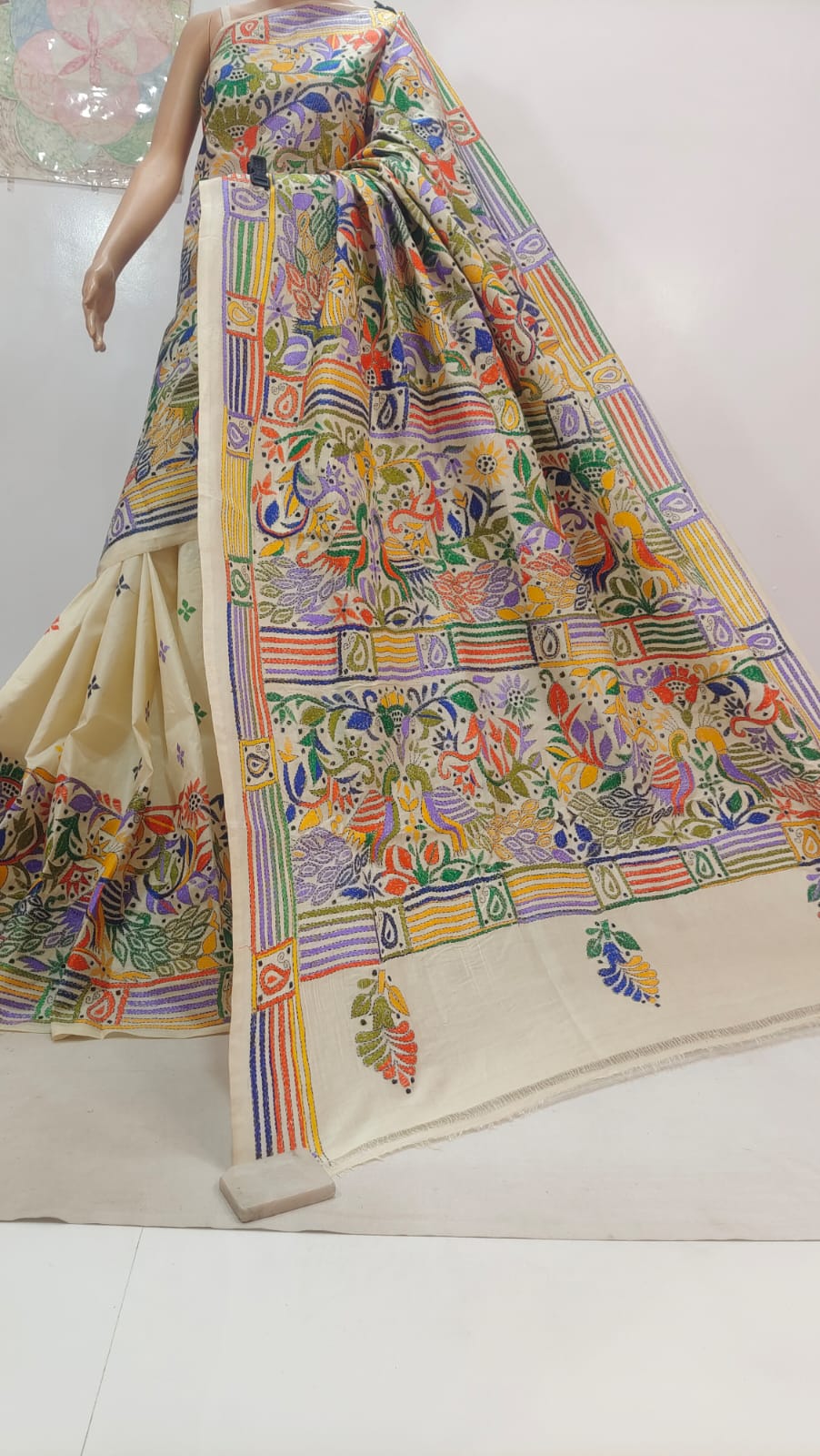 Pure Tassor kanthastich 
with bp 
Silk mark certified
