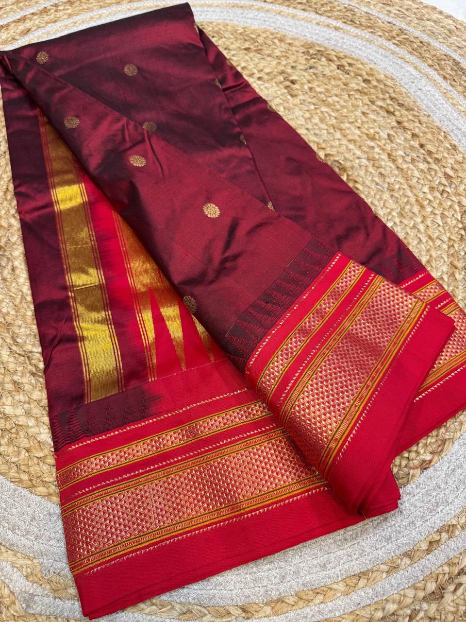 *All New Colours* 

*Exclusive silk ilkal saree*
*Pure silk korvai temple border* with *body butta* design superior quality ilkal saree & contrast blouse 
6.10mtrs length 
Full body pure silk 
Border, pallu & blouse semi silk
