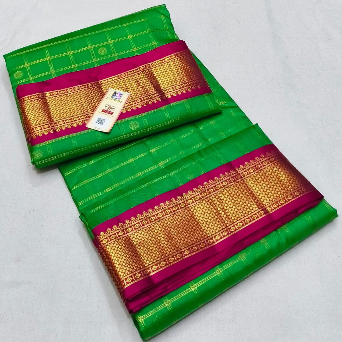 9 yards pure silk kanchipuram saree
