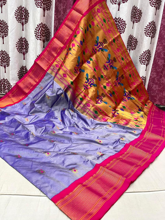 Bhapurna | Powerloom Kadiyal Paithani Silk Saree