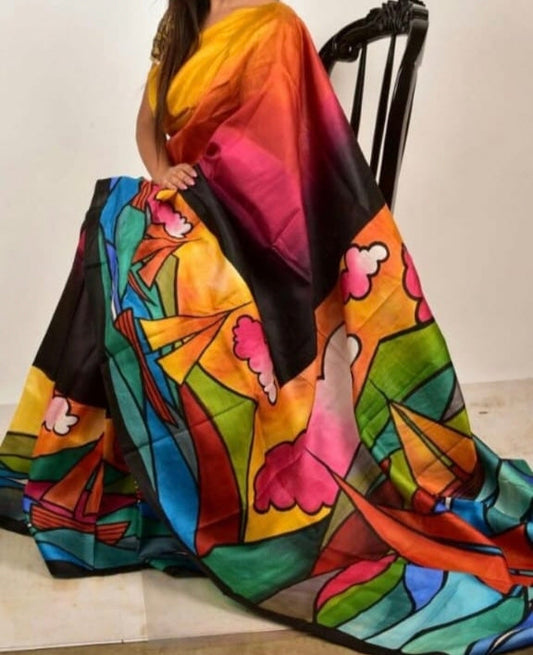 Bazmeri | Murshidabad Silk Batik Sarees
