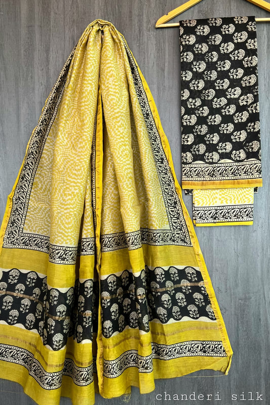 D'Cruz | hand block printed chanderi sarees