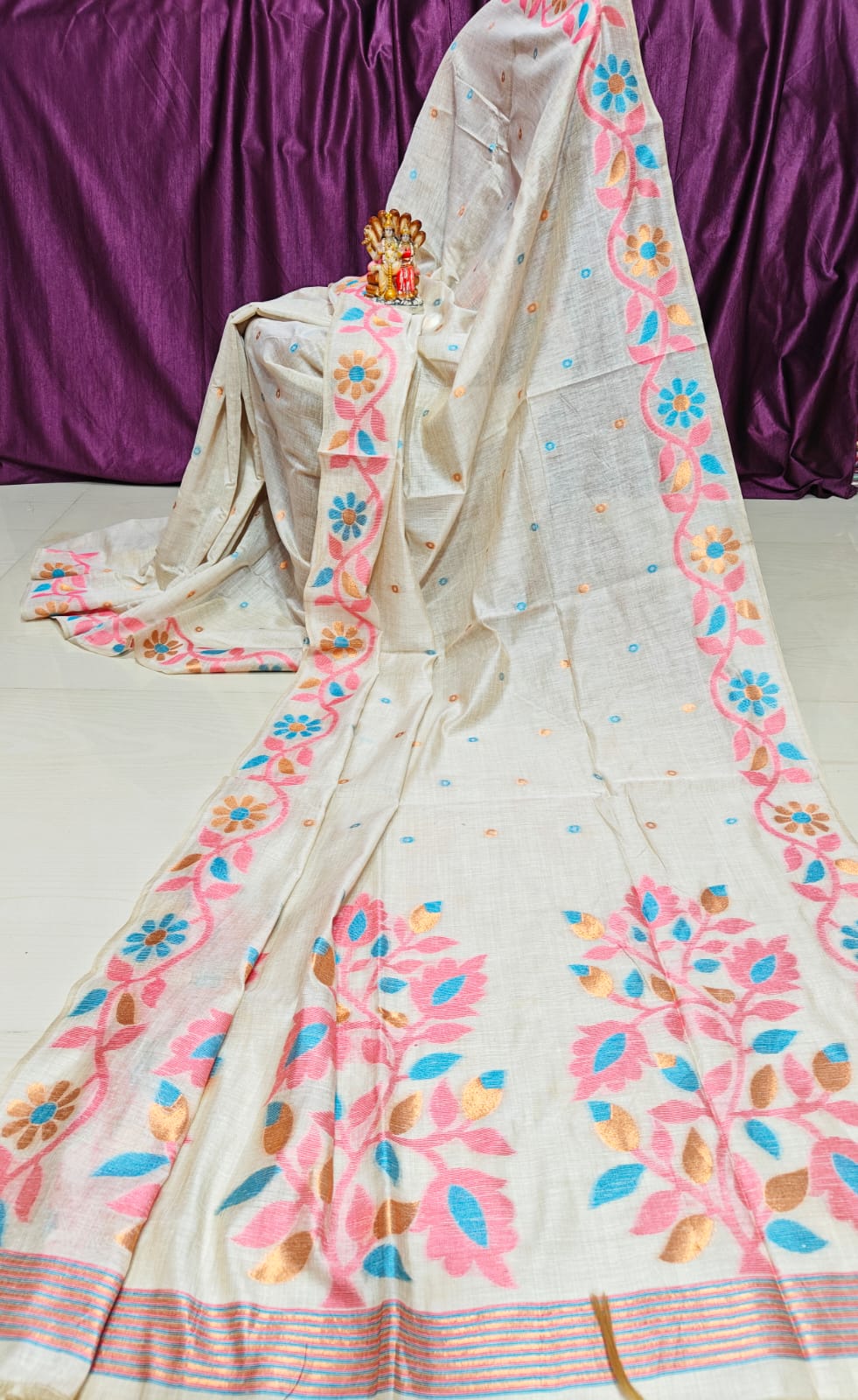 Thejaswi | Pure tussar jamdani saree