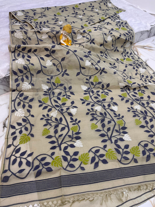 Jesee | Cotton Dhankai Jamdani Saree