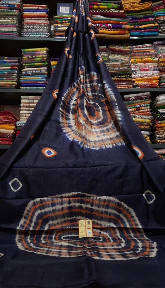 Murshidabad Pure Silk
 Dye Shivori Work Sarees 
With Blouse Piece 