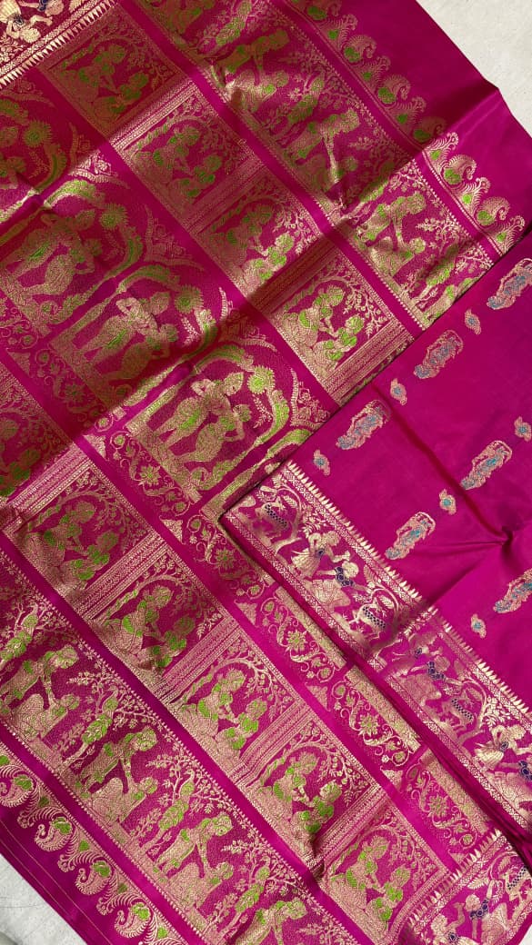 Swarnachari saree.
With silkmark.
Material silk with bp.