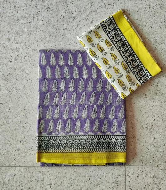 Dandekar  | block printed by hand on Kota Doria cotton sarees