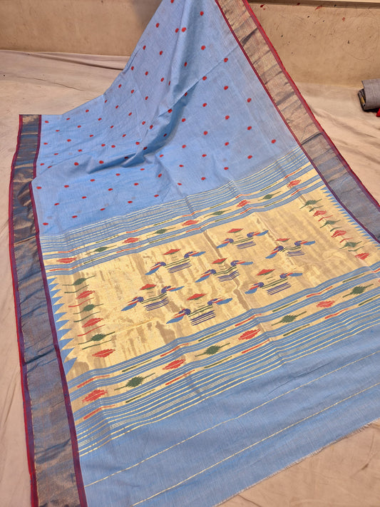 Paingala | Cotton Handloom Paithani Saree