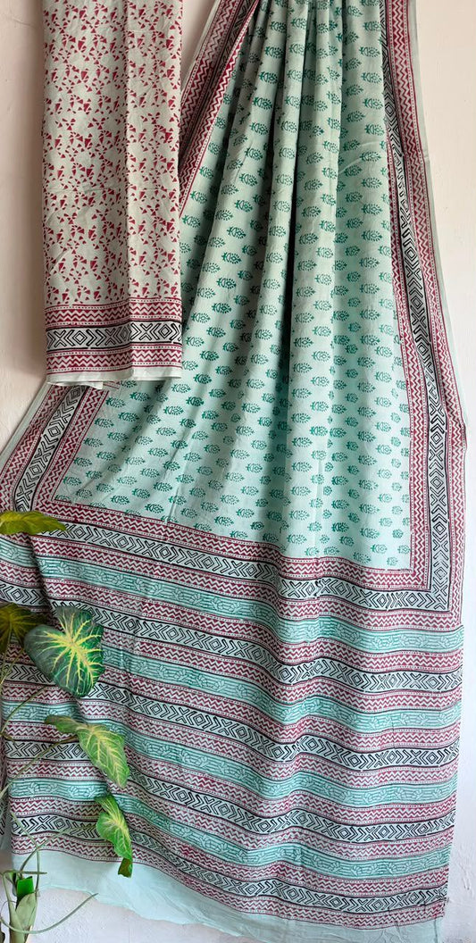 block prints on mul cotton