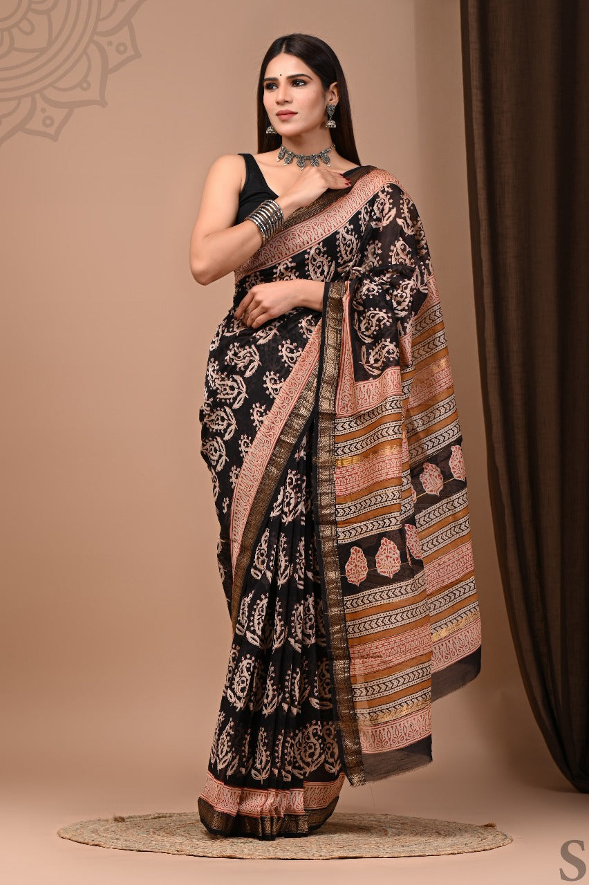 Mannat | Block prints on cotton silk