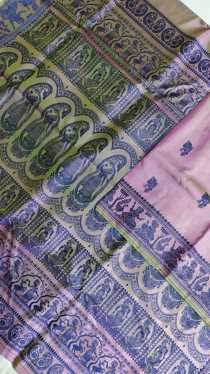 Baluchari sarees.
Material silk with bp.
With silkmark.