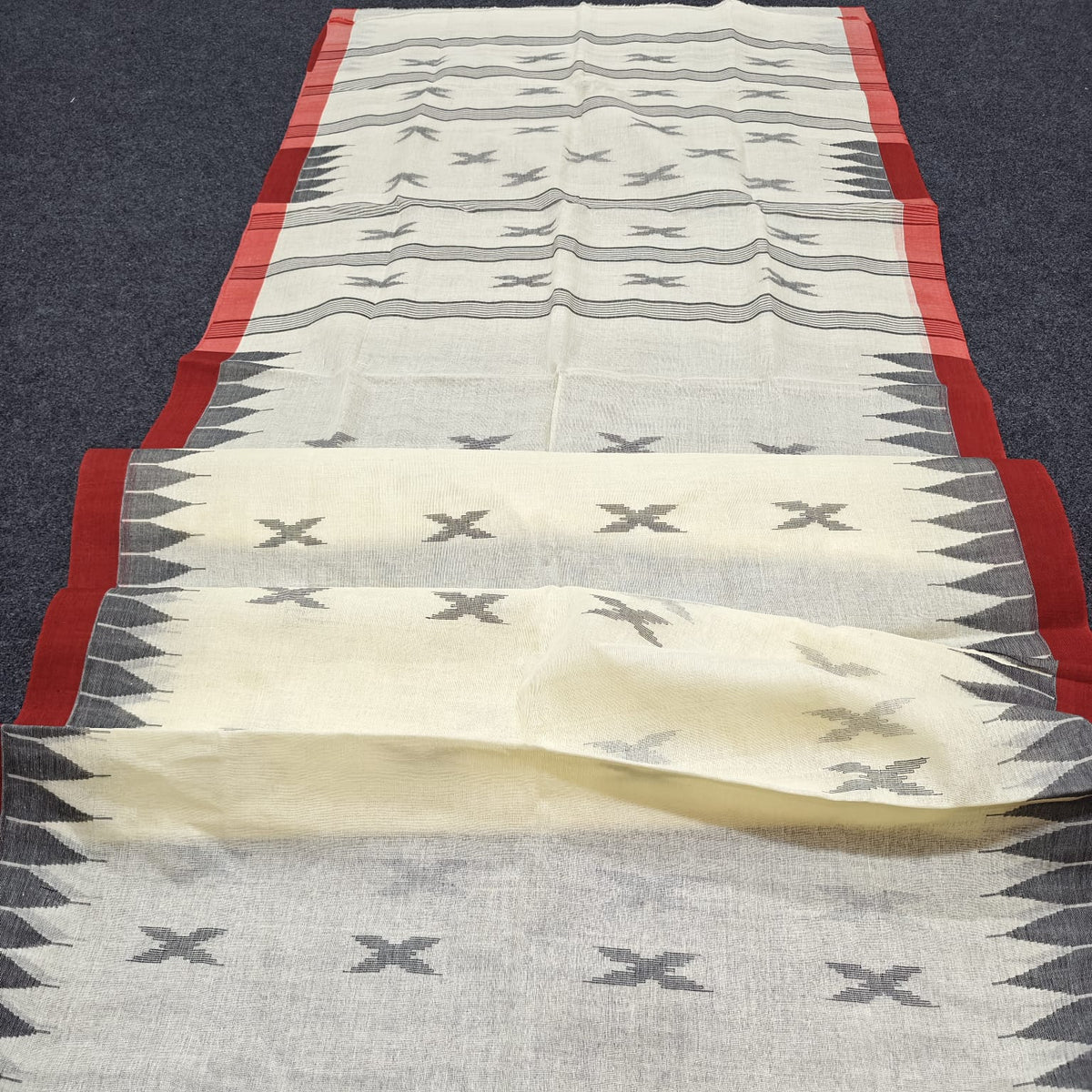 Authentic handloom
 monipuri cotton saree
With bp
