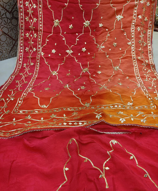 Damyanti | Pure organza and hand kachha gota saree