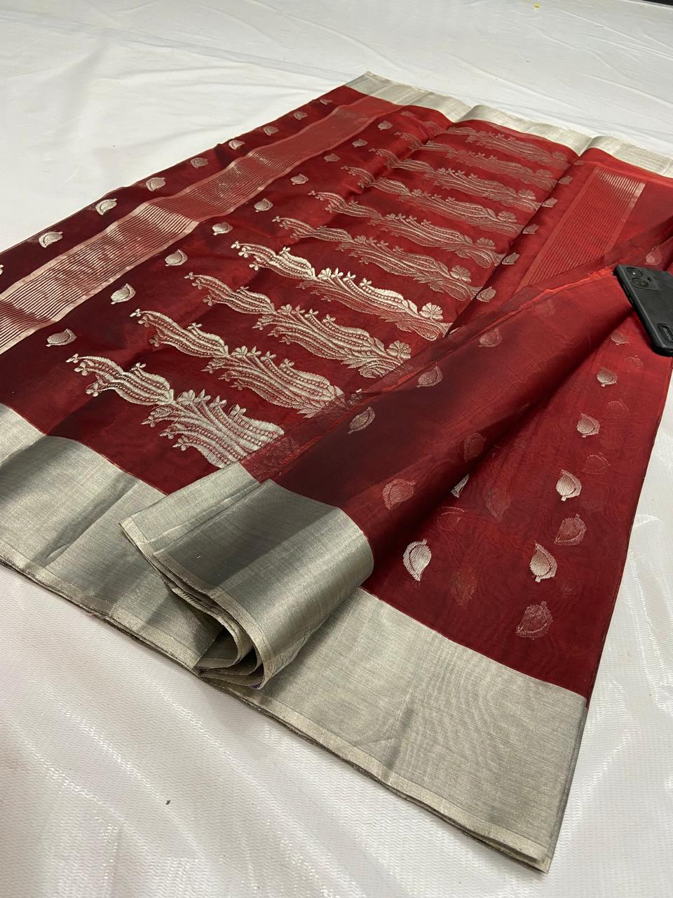 Jhataleka | Katan Silk Chanderi Saree