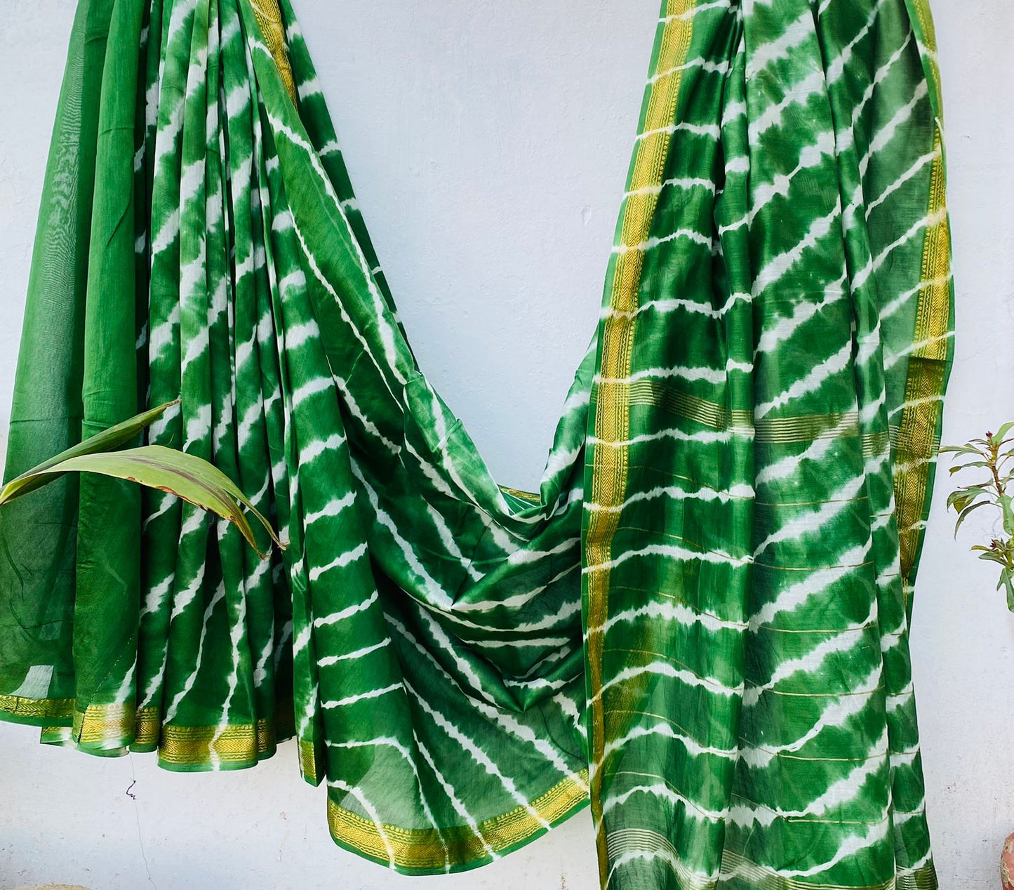 Barkha | Block printed Maheshwari Silk Saree