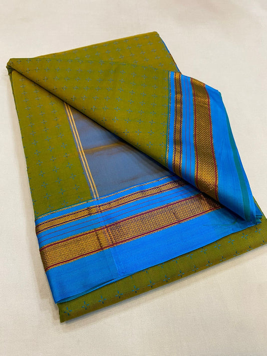 Ubika | Chukki Star Ilkal and Art silk With Cotton Saree