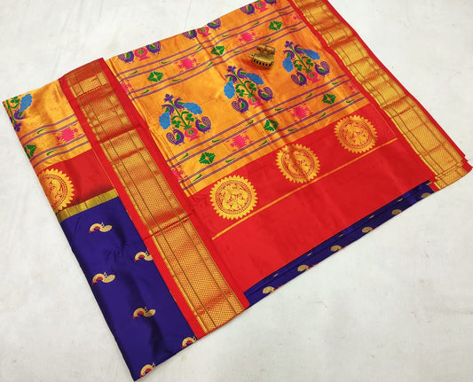 Aalia | Powerloom Kadiyal Paithani Silk Saree