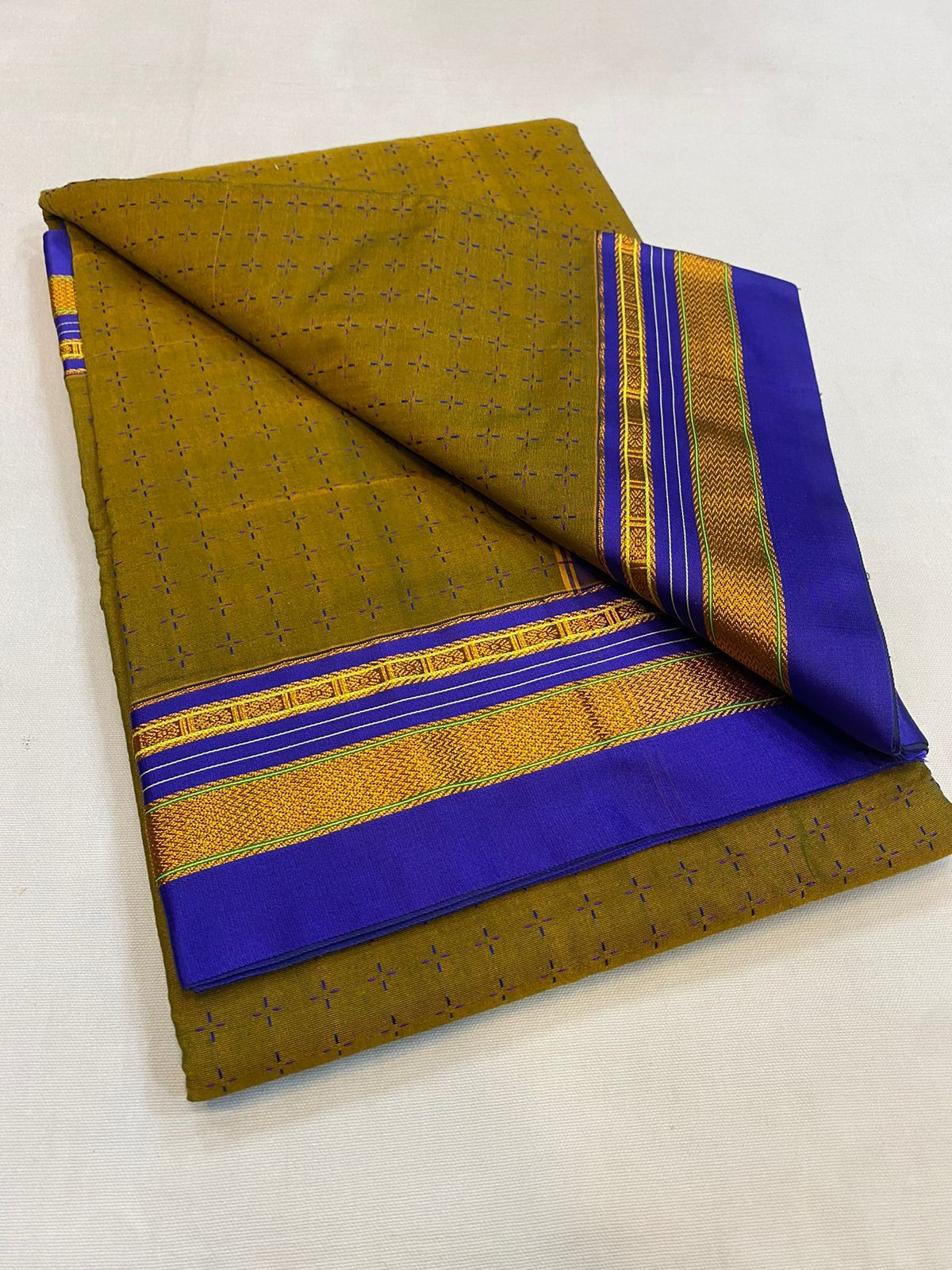 Upasna | Chukki Star Ilkal and Art silk With Cotton Saree