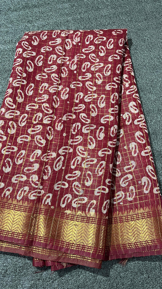 Adweta | special hand printed batik saree