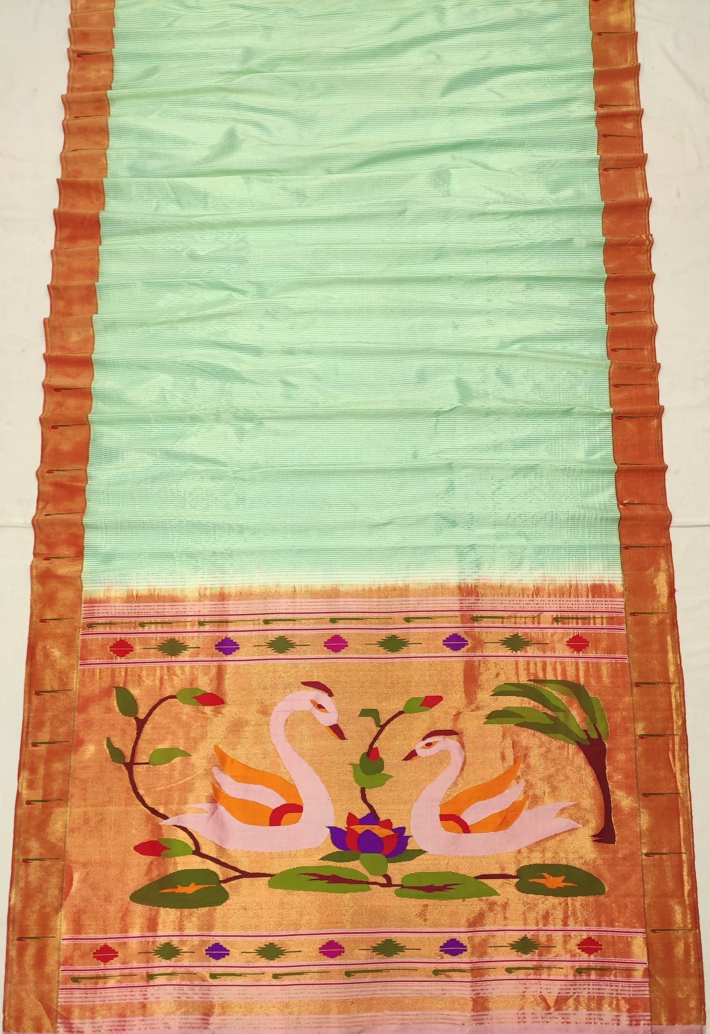 Palak | Single Reel Brocade border Pure silk Paithani