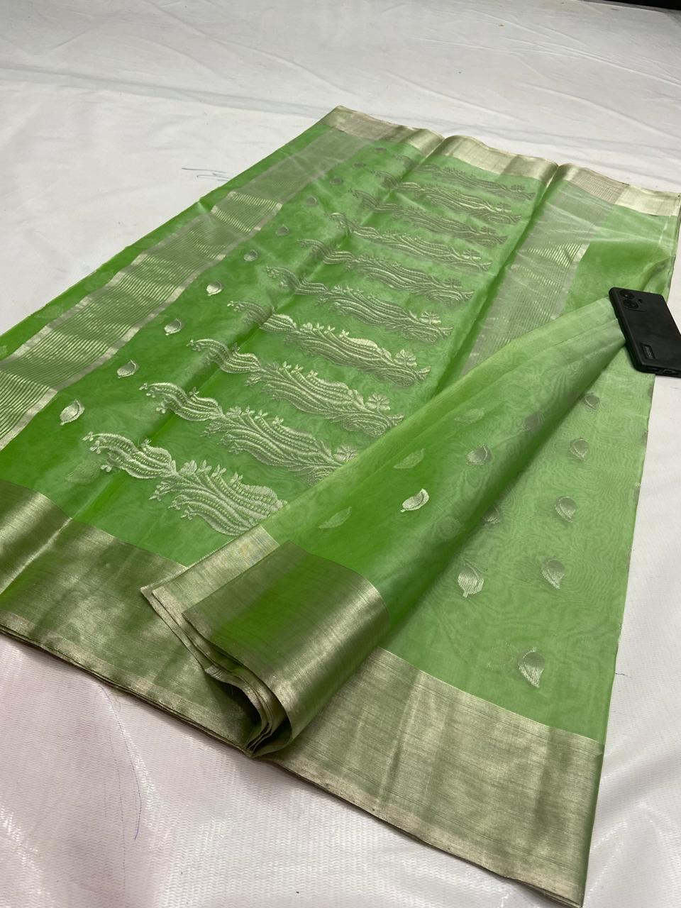 Kanaka | Katan Silk Chanderi Saree