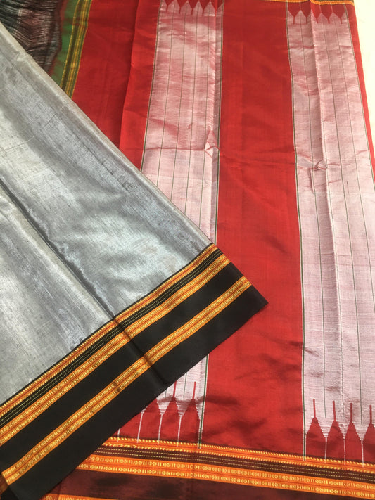 Anya | Ilkal sarees in Viscose with pure silk pallu