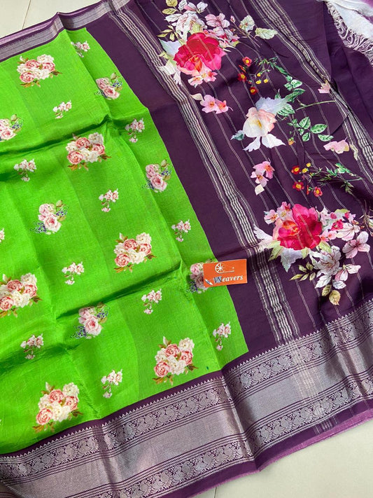 Vidyai | Pure Handloom Mangalagiri Cottonsilk Saree