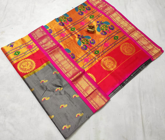 Aaradhya | Powerloom Kadiyal Paithani Silk Saree