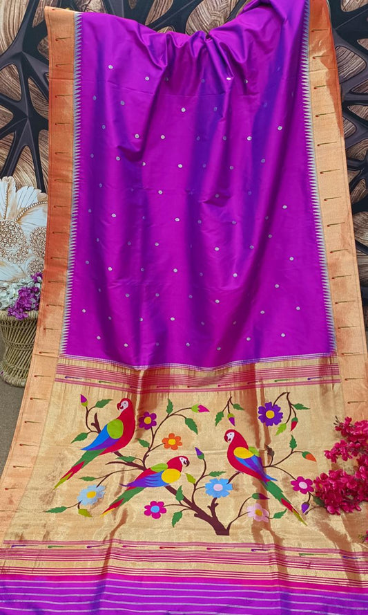 Shravya | SINGLE MUNIYA BROCADE PAITHANI SAREE